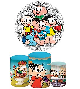 Kit Festa princesas (1 capa de painel redondo 150cm de diâmetro + 3 capas de cilindros)