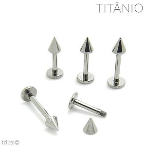 Piercing Labret Spike Titânio