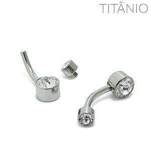 Piercing Umbigo Titânio Zirconia - Dragon Jóias