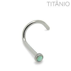 Piercing Nostril Disco Opala Titânio