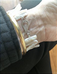 Pulseira de Pérolas Retangulares