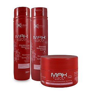 Kit Shampoo, Condicionador e Máscara Voga Max Care Repair