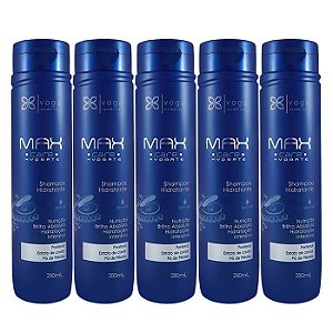Kit c/5 Shampoos Hidratante Voga Max Care Hydrate 280ml