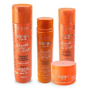 Kit Cachos Shampoo, Condicionador, Máscara e Ativador 280ml - Linha Max Care Curly