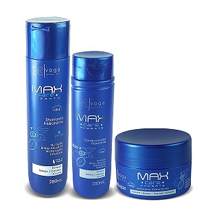 Kit Voga Max Care Hydrate - Shampoo, Condicionador e Máscara