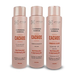 Kit Cacheados: Shampoo, Condicionador E Leave-in Voga