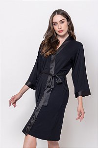 Robe Chanel em Viscolycra  com detalhes em Cetim Preto 11650