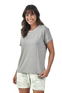 Pijama Short Doll em Viscolycra Manga Curta Meire Verde 11583