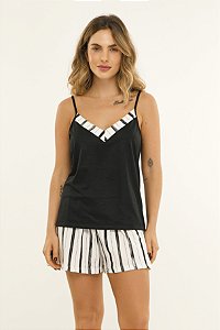 Pijama Short Doll com Alcinhas Rafa Listrado 11605