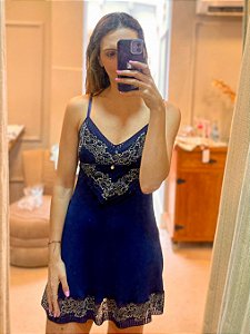 Camisola em Liganete e Renda Amanda Marinho 11669