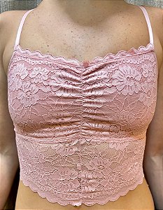Sutia Top sem Bojo Rendado Mari Rose 11619