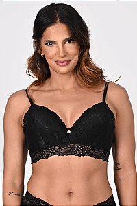Sutia com Bojo Rendado Giulia Preto 11759