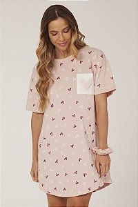 Camisola Curta em Algodao Joyce Coracao 11739