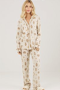 Pijama Aberto Estampado Mel Urso 11767