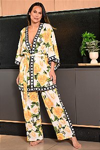 Conjunto Trio com Top Lina Floral 11881