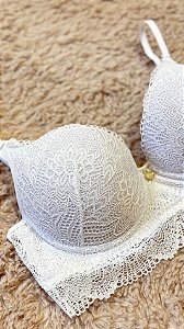 Sutia com Bojo Rendado Alice Branco 11897