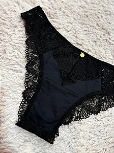 Calcinha Biquini Rendada Alice Preto 11898