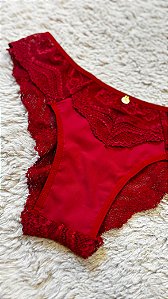 Calcinha Biquini Rendada Alice Vermelho 11898
