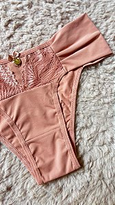 Calcinha em Microfibra Alta Lateral Dupla Rosa 11889