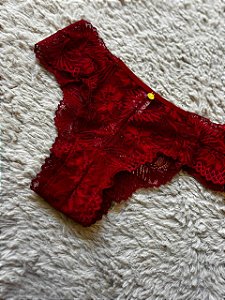 Calcinha Biquini Rendado Ana Vermelho 11892