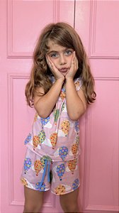 Pijama Short Doll Infantil Serena Mini Balao 11912