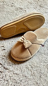 Chinelo Fechado Plush com Laco Bege 11955