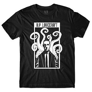 Camiseta H.P. Lovecraft - Preta
