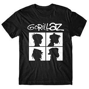 Camiseta Gorillaz - Preta