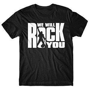 Camiseta Queen We Will Rock You - Preta