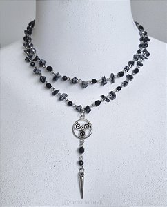 COLAR TRISKLE OBSIDIANAS - AC271