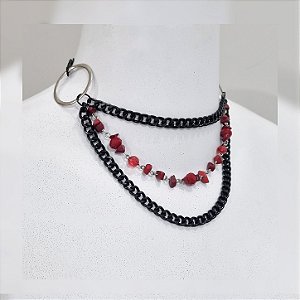CHOKER BLACK CARMESIN