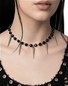 CHOKER ÔNIX E SPIKES - AC334