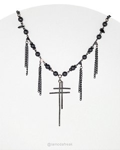COLAR CRUX HEMATITA - AC363
