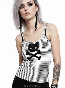 REGATINHA GATO CAVEIRA LISTRADA - COLEÇÃO AMOR E ATITUDE - BP003