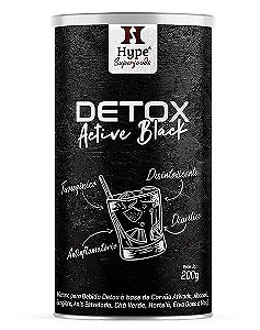 Hype Detox Active Black - Mistura Para Bebida com Carvão Ativado, Abacaxi e Gengibre 200g