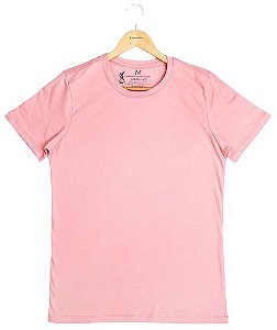 Agora Sou ECO Camiseta 100% Algodão Orgânico - Sem Estampa - Rosa 1un