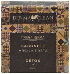 Derma Clean Prima Terra Sabonete Argila Preta - Detox 100g