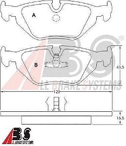 Pastilha de Freio Traseira BMW Série 3 E36/E46 - ABS