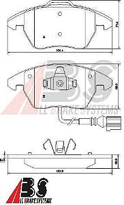 PASTILHA DE FREIO DIANTEIRA VW PASSAT FSI -All Brake Systems