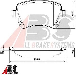 PASTILHA DE FREIO TRASEIRA VW PASSAT FSI - ALL BRAKE SYSTEMS