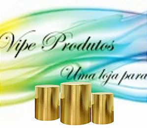 Trio de capas de cilindros metalizadas DOURADA medidas padrao  g 80/50  m 58/44  p 45/38