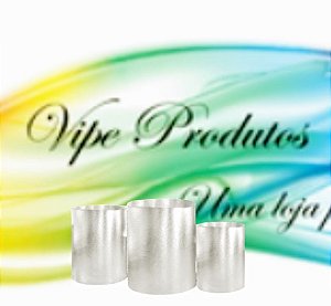 Trio de capas de cilindros metalizadas prata medidas padrao  g 80/50  m 58/44  p 45/38