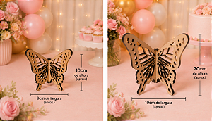 Borboleta Decorativa 3D Em MDF De 3mm