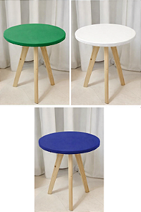 Trio Capas para Banqueta Quadrada ou Redonda em Helanca Light com Elástico até 60 cm
