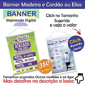 Banner lona impressão digital Fosco ou Brilho