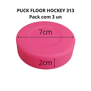 Puck 313 Action - Floor Hockey - Pack com 3 unidades