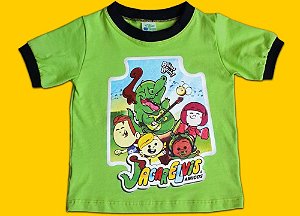 Camiseta do Jacarelvis e Amigos (Infantil e Adulto)