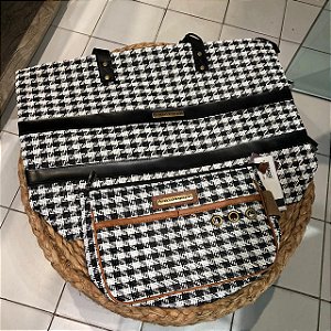 Kit Bolsa de Praia  Barca e Necessaire em Tela Pied Pule