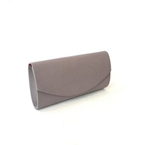 Clutch de Festa Cinza Cetim Stamp