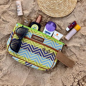Necessaire de praia tela ótima estampa mar